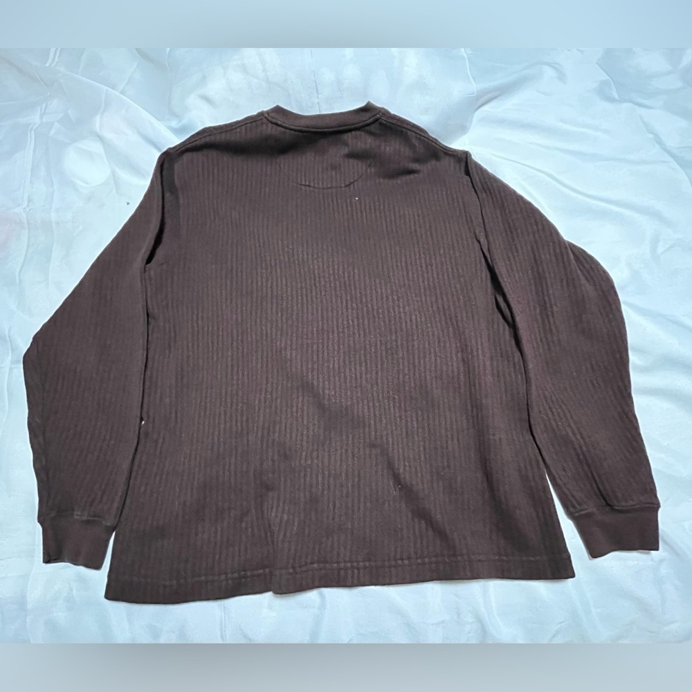 Pierre Cardin Dark Brown V-Neck Sweater - Picture 3 of 3
